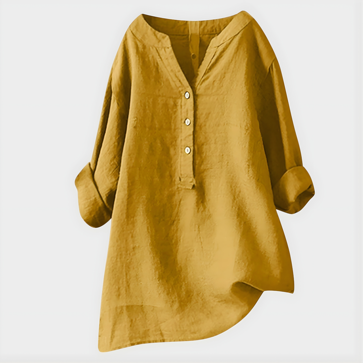 Luna Cotton Linen Blouse