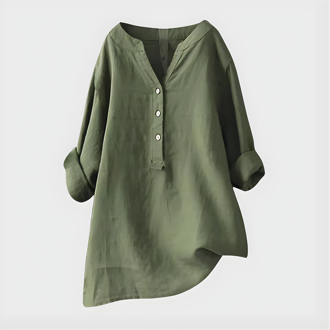 Luna Cotton Linen Blouse