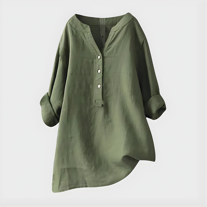 Luna Cotton Linen Blouse