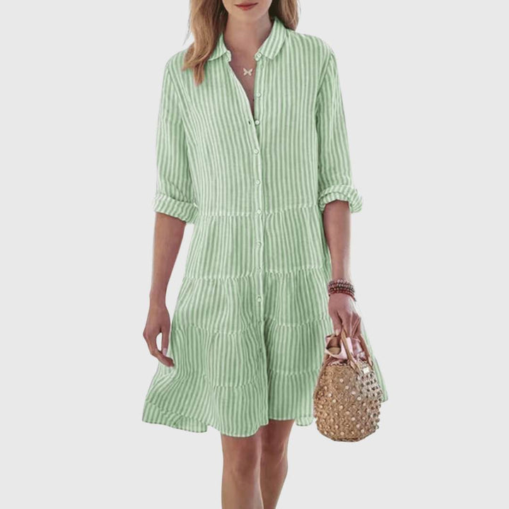 Georgia Linen Stripe Dress