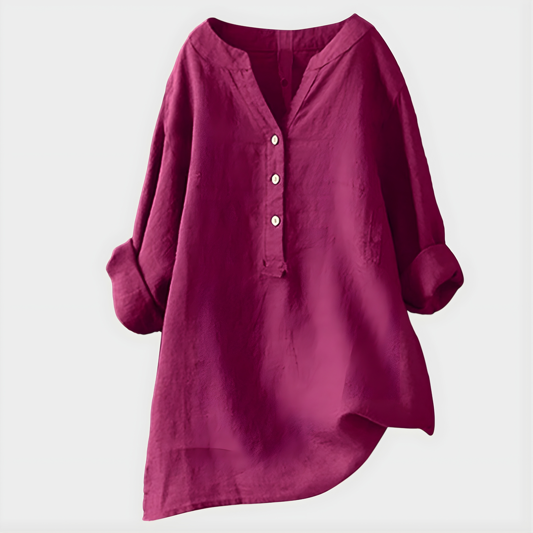 Luna Cotton Linen Blouse