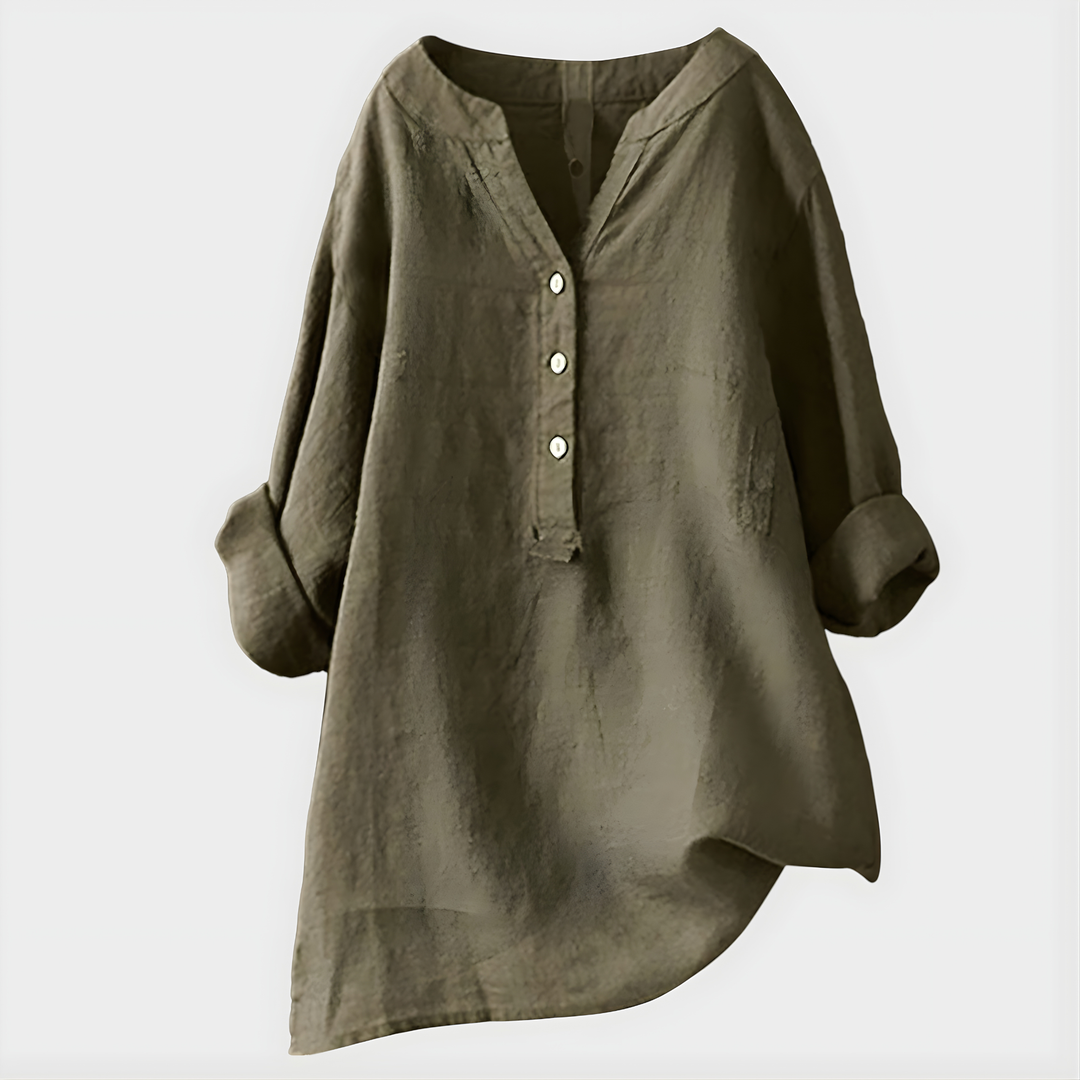 Luna Cotton Linen Blouse