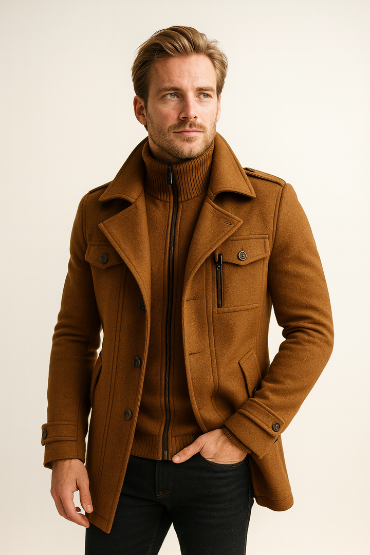 Sebastian Double-Breasted Wool Coat