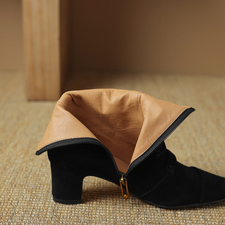 Savira Button Square Boots