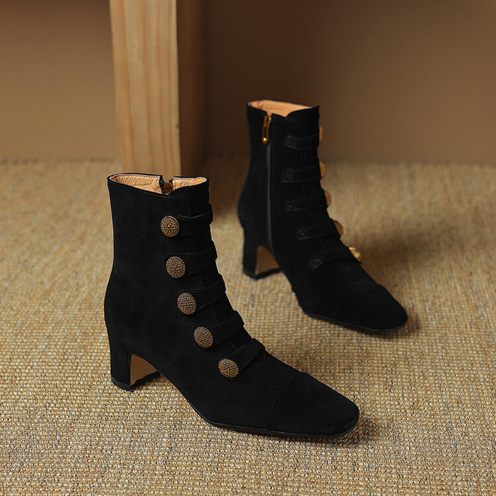 Savira Button Square Boots