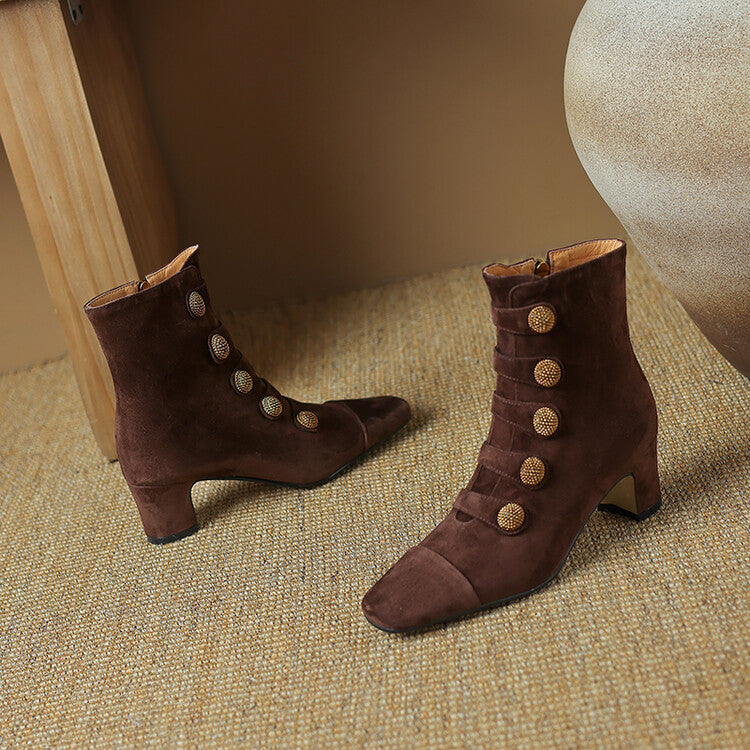 Savira Button Square Boots