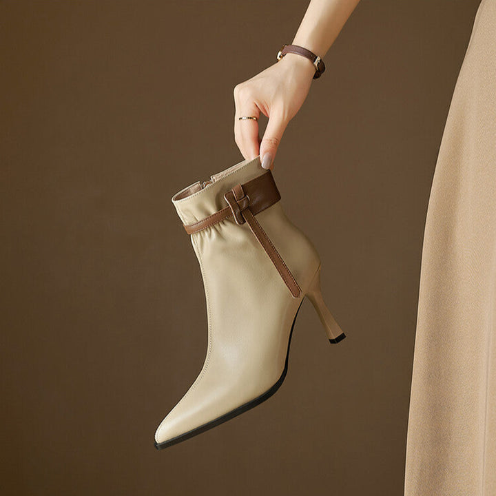Stella Leather Pointed Boots