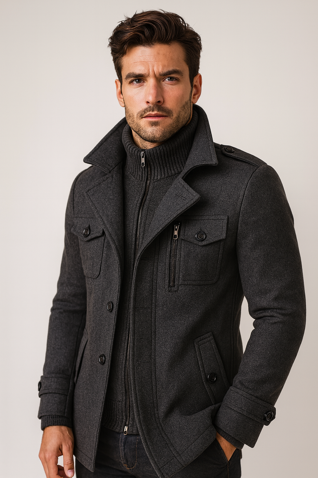 Sebastian Double-Breasted Wool Coat