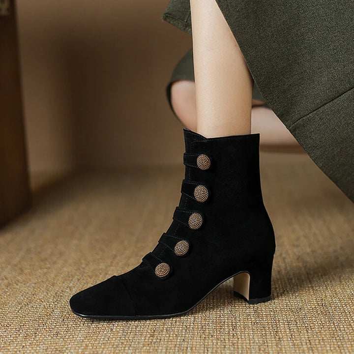 Savira Button Square Boots