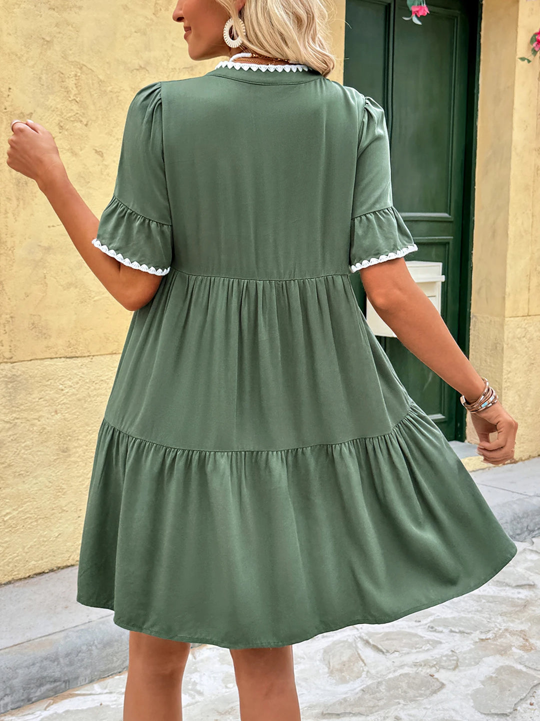 Violetta Lace Trim Dress