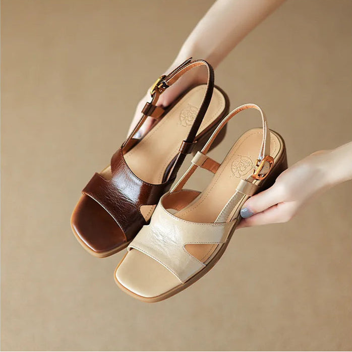 Vionna Leather Heels