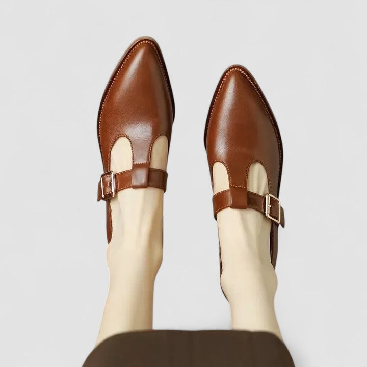 Alessandra Leather Pointed Shoes