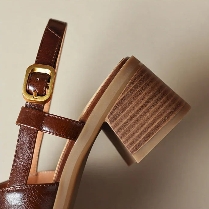 Vionna Leather Heels