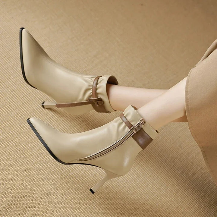 Stella Leather Pointed Boots