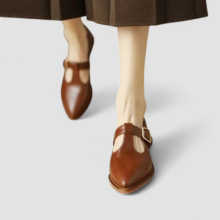 Alessandra Leather Pointed Shoes