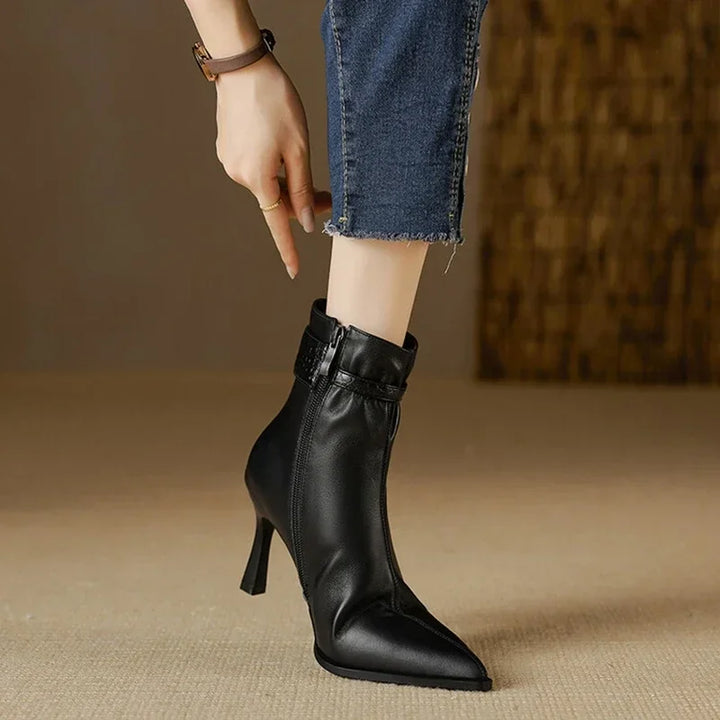 Stella Leather Pointed Boots