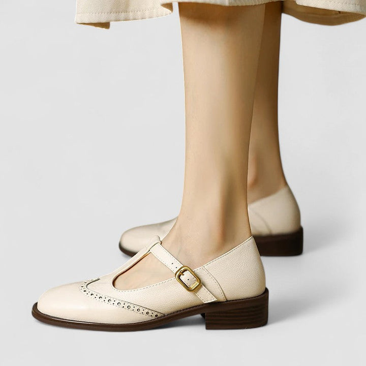 Clara Leather Wingtip Mary Jane