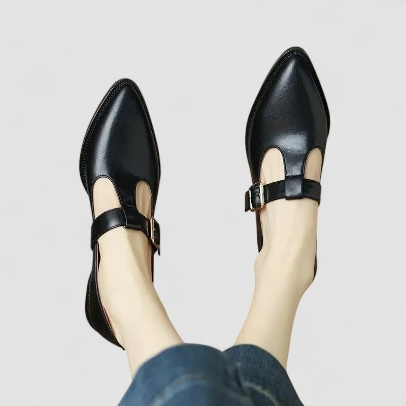 Alessandra Leather Pointed Shoes
