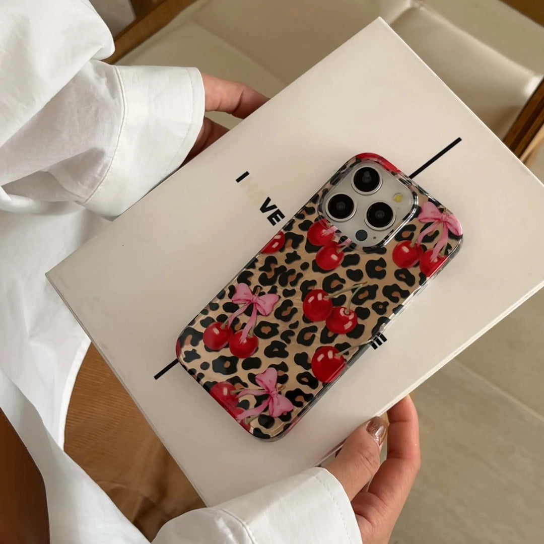 Cherry Leopard Case
