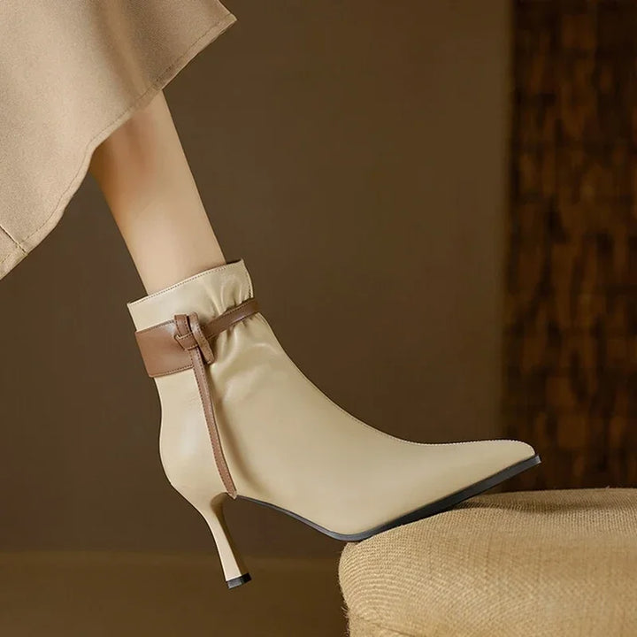 Stella Leather Pointed Boots