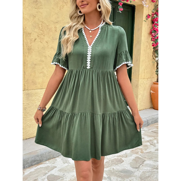 Violetta Lace Trim Dress