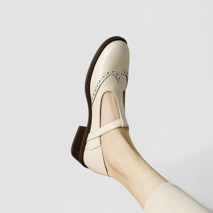 Clara Leather Wingtip Mary Jane