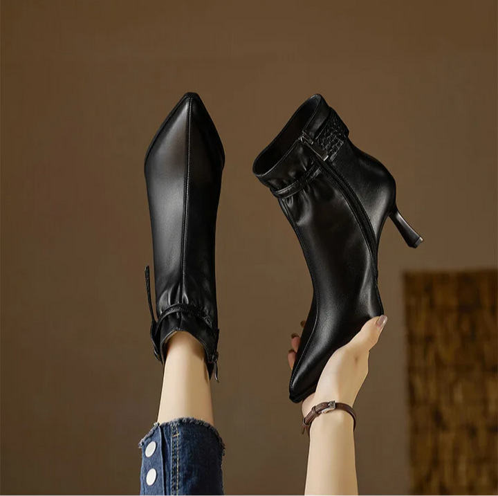 Stella Leather Pointed Boots