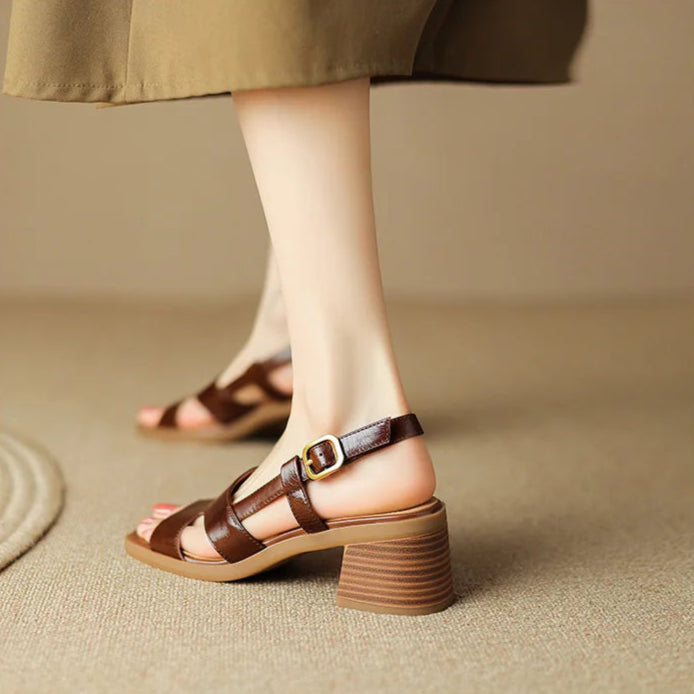 Vionna Leather Heels
