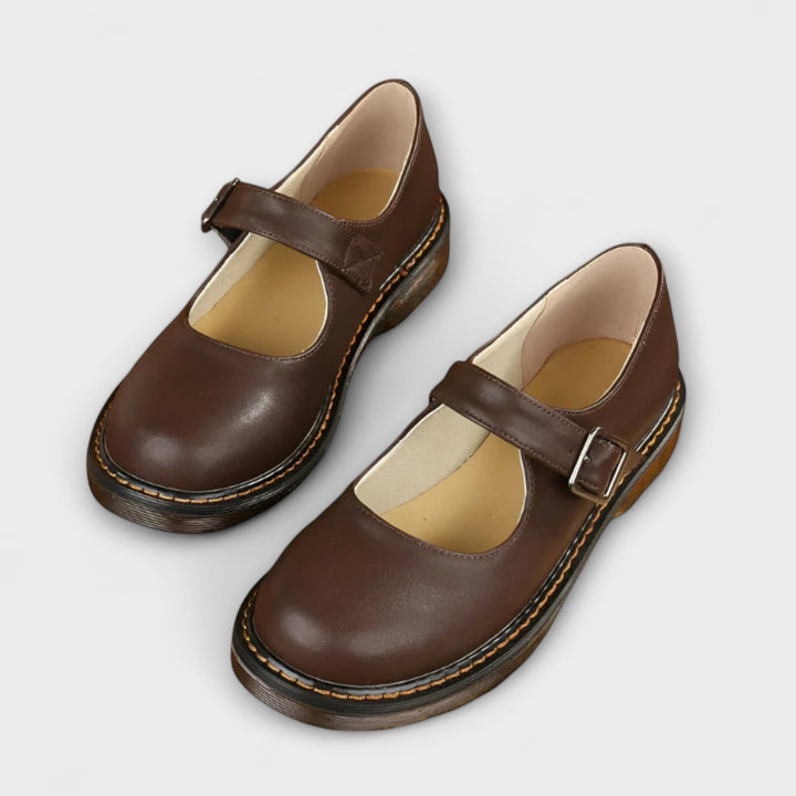 Nellie Orthopedic Leather Flat