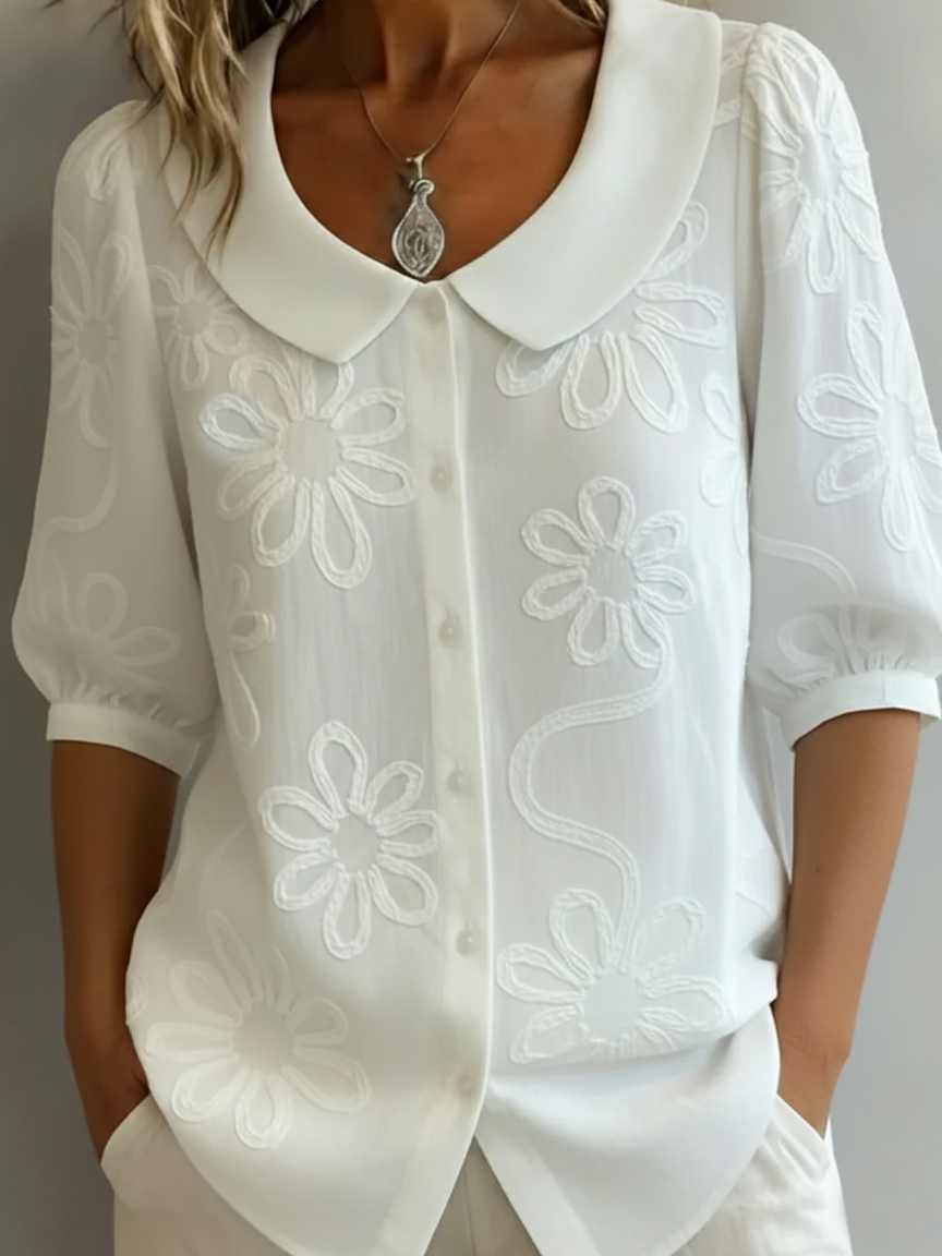Daisy Elegant Floral Blouse