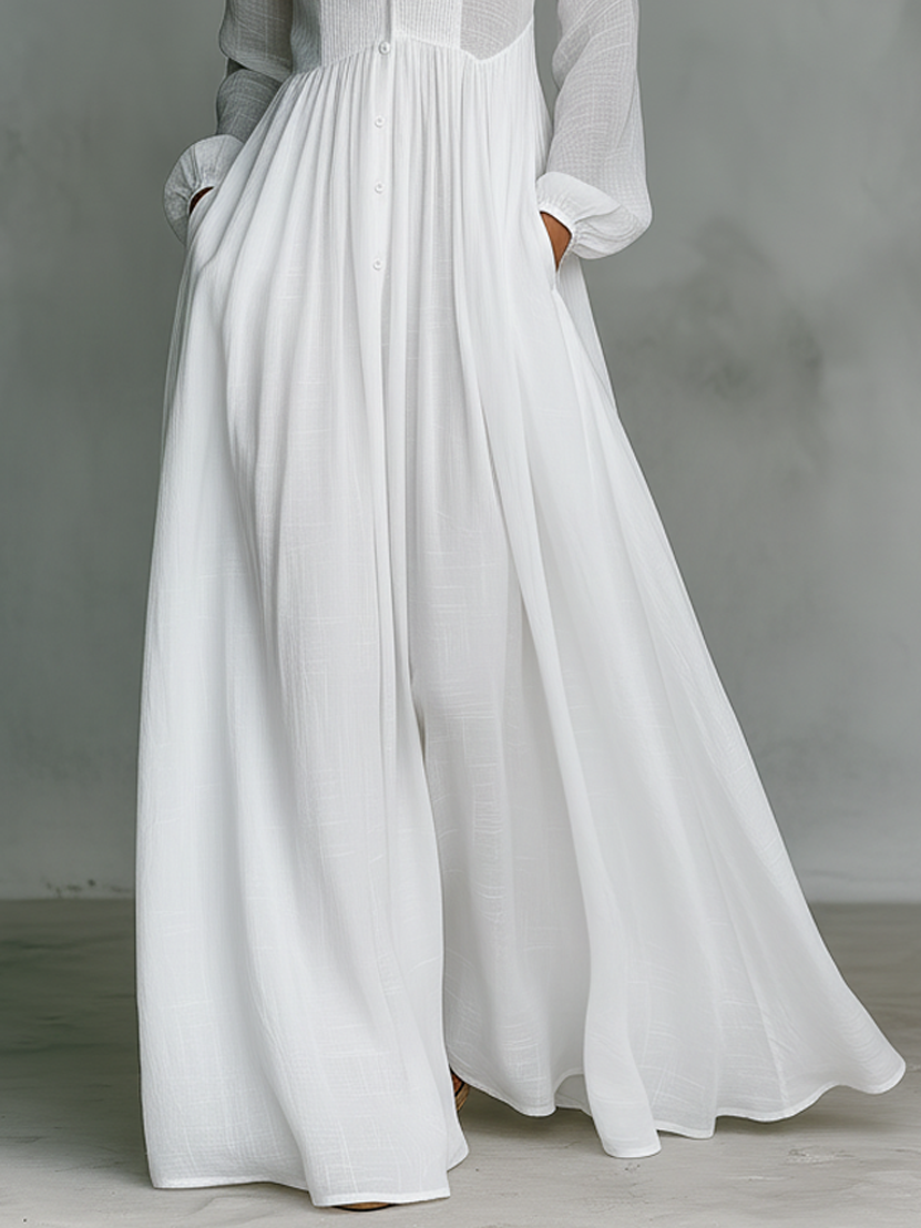 Sabrina Button-Front Maxi Dress