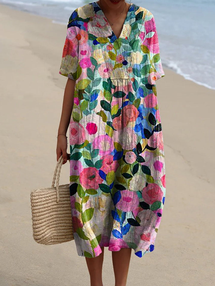 Anna Vintage Flower Dress